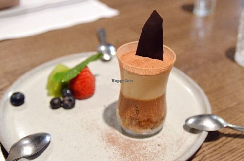 Raw Chocolate tiramisu at Necco in West Los Angeles