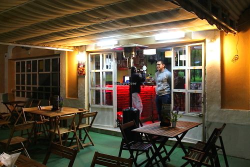 restaurant terrace at Shamar Bar Restaurante in Fuengirola