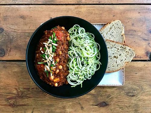 Zoodle bowl - zucchini “noodles” at Citizen in Tel Aviv