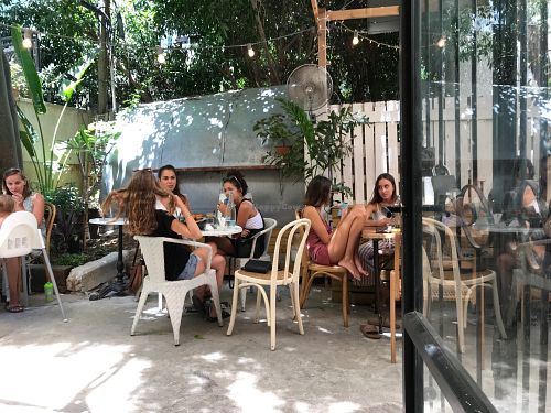 Outdoor seating  at Citizen in Tel Aviv