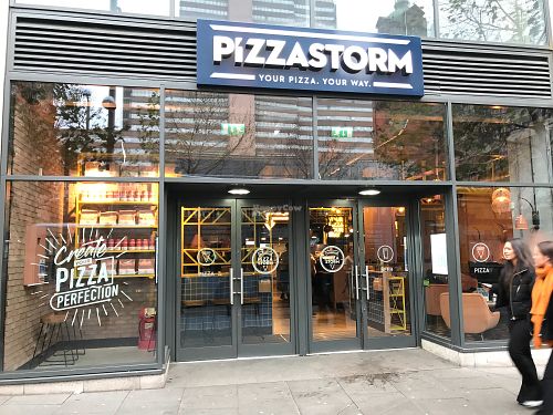 Pizza Storm Shopfront at PizzaStorm in Nottingham