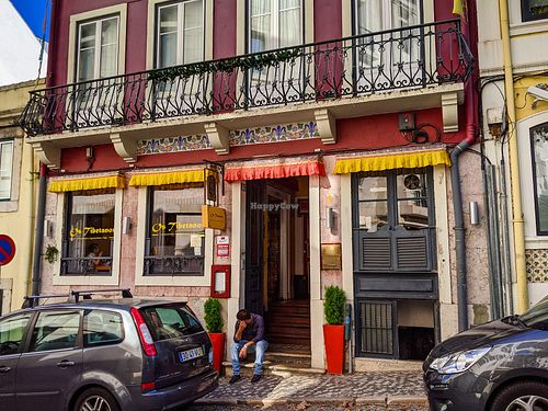 Outside of Os Tibetanos at Os Tibetanos in Lisbon