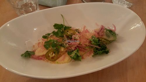 salad with mango and pickled hot peppers at Bighi Curry in Montreal