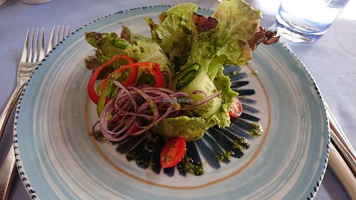 Avocado salad (lunch at Club Laurel) at Hotel Jardin Tecina in La Gomera