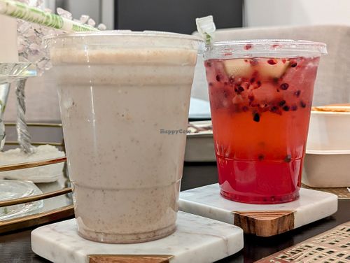 Peanut Butter Brownie Mylkshake, Blackberry Gingerade at Vertical Diner in Salt Lake City