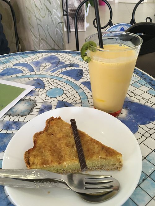 Mango laci and Coconut and apple pie. at Bosque in Sintra