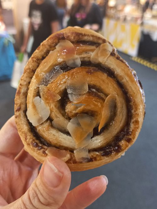 Chocolate swirl from jey festival 2022 at Moreganic Restaurant at Away Chiang Mai Thapae Vegan Retreat in Chiang Mai