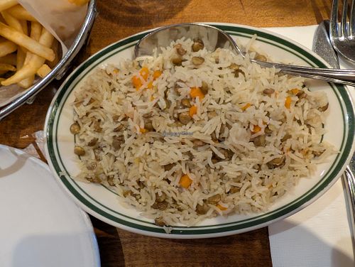 Rice and lentils at Hummus Place - Upper West Side in New York City