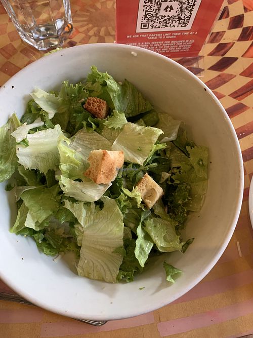 Half eaten large Caesar salad…very good!  at City O' City in Denver