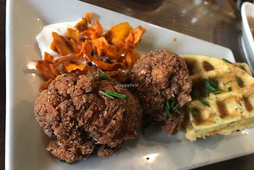 Chicken & waffles at City O' City in Denver