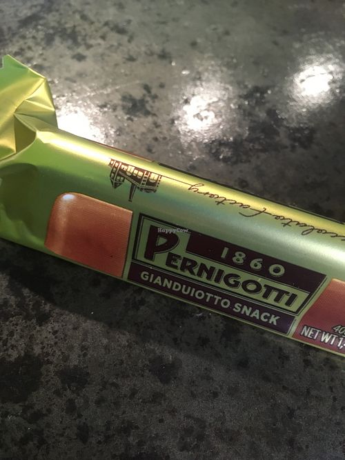 Gianduja chocolate snack at L'Orto Bistrot in Turin