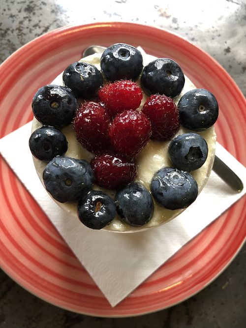 Berry tiramisu   at L'Orto Bistrot in Turin