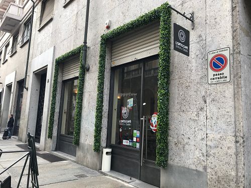 Outside L'Orto Cafe at L'Orto Bistrot in Turin