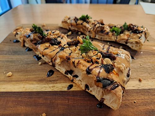 Pinsa dolce Arrabiata at Vegazzi Specialty Pizzeria in Budapest