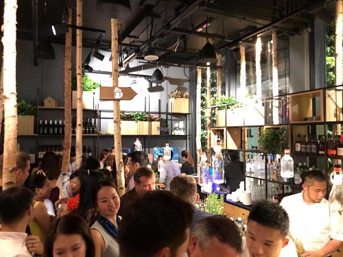 restaurant interior at Hans im Glück in Central Singapore