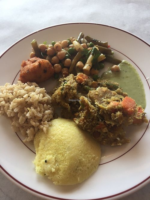 Vegan, gluten free brunch dish at Rasoi in Pawtucket