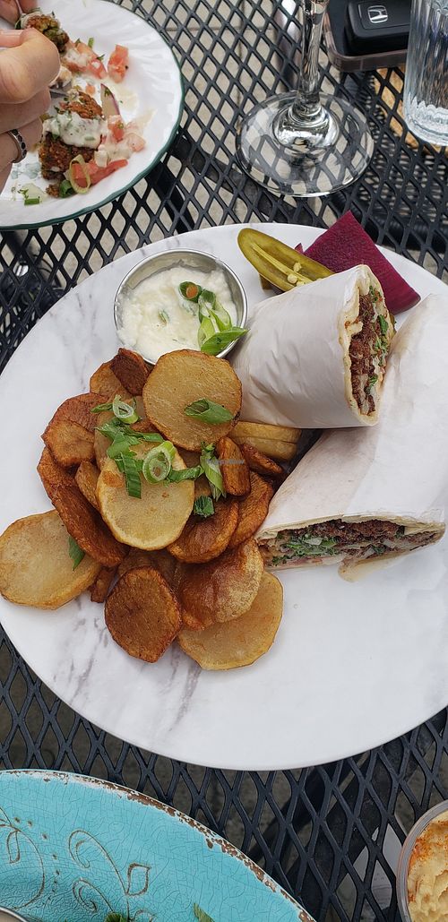 Cauliflower wrap at Les Amis Restaurant in Fullerton