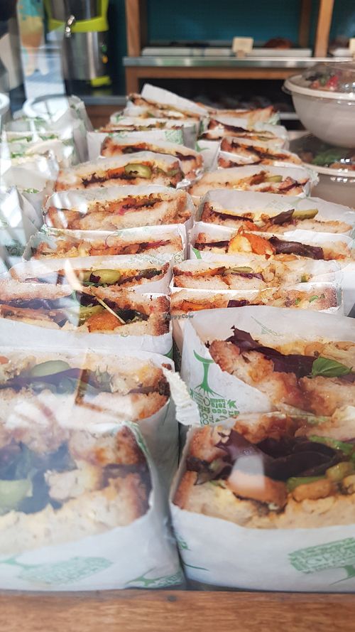 Vegan hummus and roast veg on sourdough at Mokoko Coffee & Bakery - Gaol Ferry Steps in Bristol