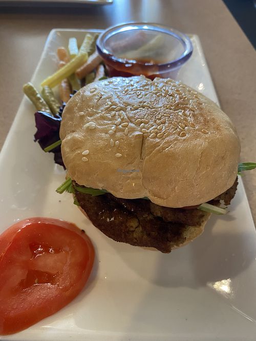 Happy Planet Burger at Bike Stop Cafe in Chesterfield