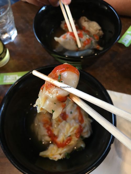 Veggie and lentil momos. at Momo Bar in Manly