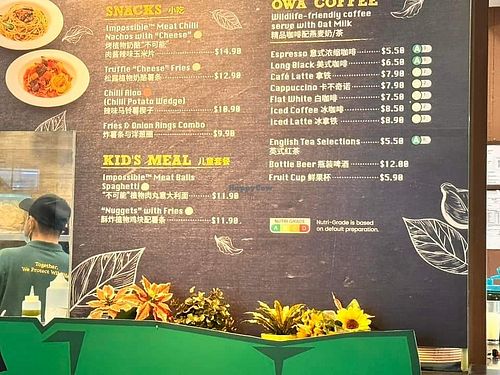 Vegan menu 3 (as of Oct 2024). Photo credit MissKiyo Be from Vegans in Singapore Facebook Group at Chawang Bistro in North Singapore