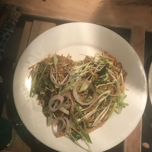 Vegetarian kottu (no animal products in it) 250 rupees (approx £1.25) and so filling  at Ambrosia Roti Shop in Mirissa