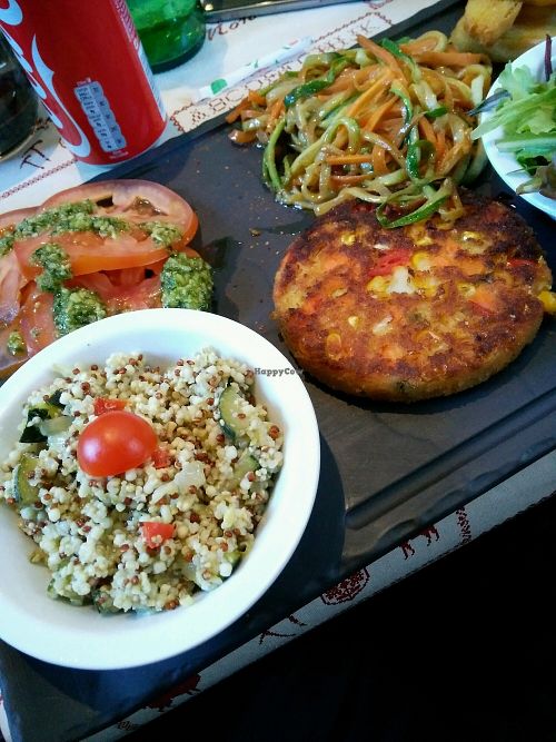 vegetarian plate at Le Petit Chamois in Isola