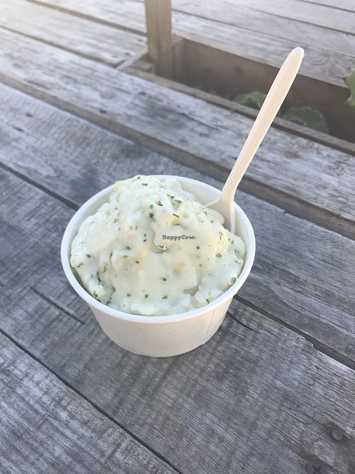 Vegan pineapple, lemon and mint ice cream at Helados Buena Estrella in Tulum