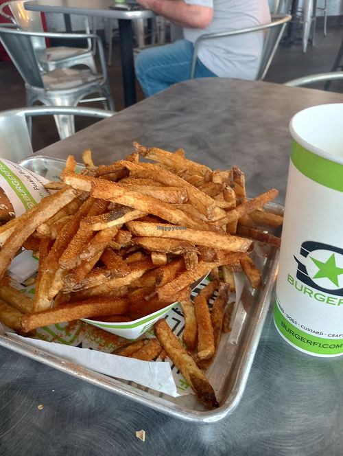 This is not a normal amount of fries at BurgerFi in Auburn