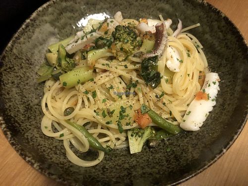 Fish pasta at Pettirosso in Kyoto