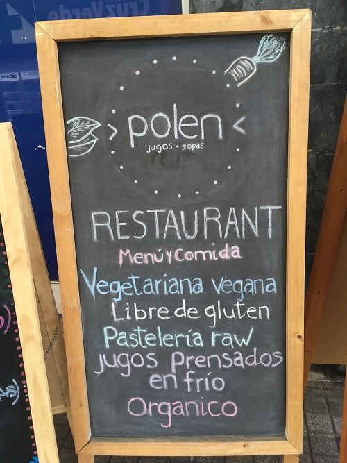 at the entrance of the Drugstore at Polen Restaurant in Santiago