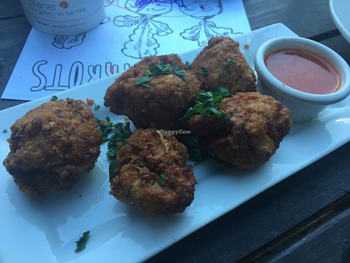 Mac & cheese croquettes at Three Carrots - Fountain Square in Indianapolis