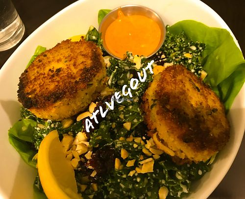 Crab cakes at Plum Cafe in Roswell