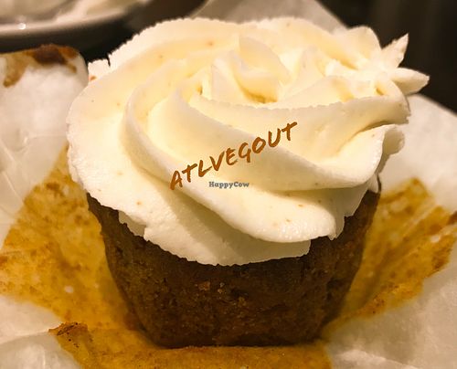 Carrot cupcake  at Plum Cafe in Roswell