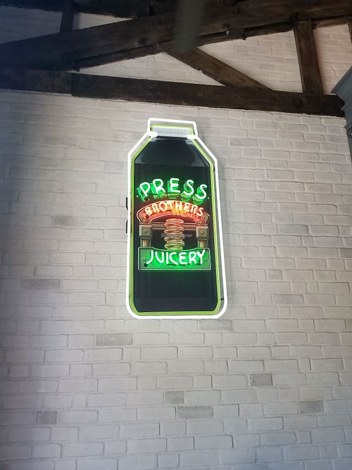 On the wall at Press Brothers Juicery and Kitchen in Hollywood