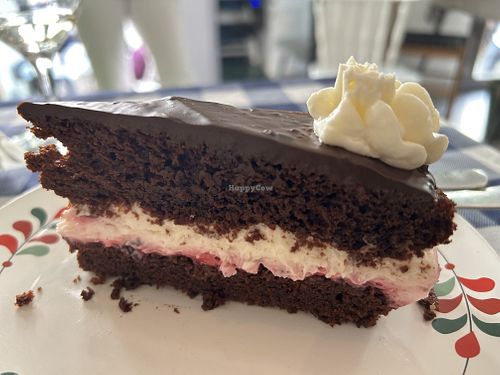 Cocoa sponge with vanilla cream   at Kuchnia PoWolność in Poznan