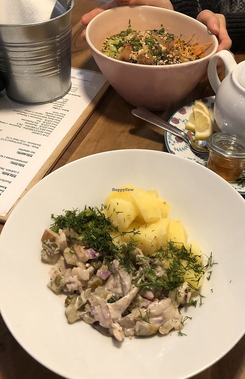 Ramen and the typical Polish dish in veg variant at Kuchnia PoWolność in Poznan