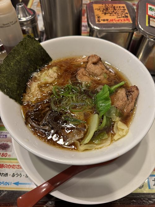Vegan soy sauce ramen 🍜  at Kyushu Jangara Ramen - Ginza in Tokyo