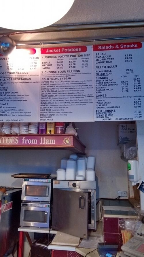 Vegan options at The Baked Potato Shop in Edinburgh