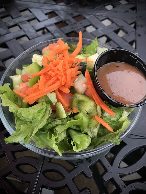 small garden salad at Carriage Court Pizza in Crown Point