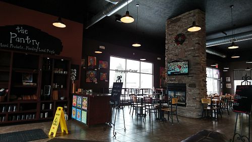 Inside 2/2 at Feed the World Cafe in Kalamazoo