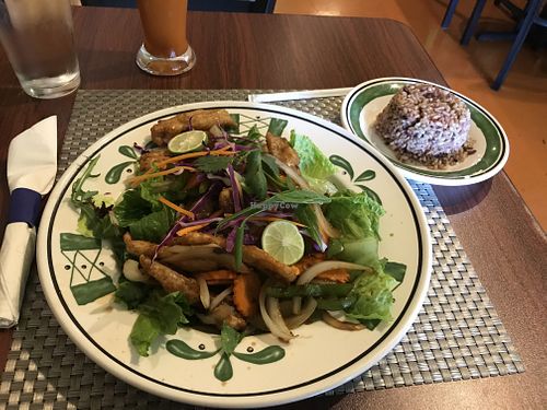 Orange chicken at Thai Vegan in San Antonio
