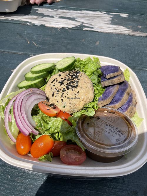 Chickpea salad at Herbivores in Kailua Kona