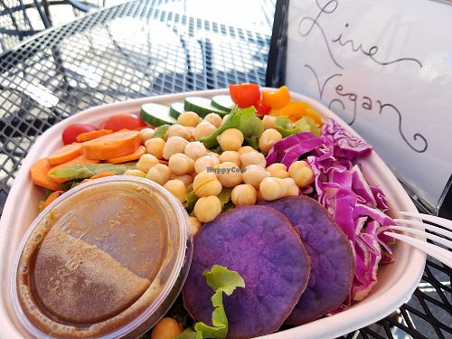 Rainbow salad at Herbivores in Kailua Kona