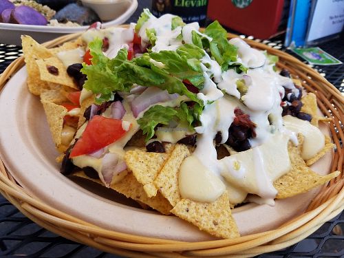 Jackfruit nachos at Herbivores in Kailua Kona