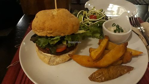Quinoa burger at Goodsouls Kitchen in Chiang Mai