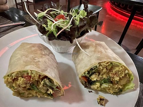 Wrap with side salad   at Goodsouls Kitchen in Chiang Mai