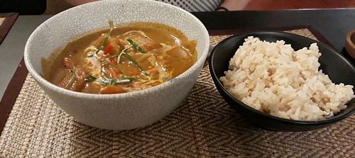 Masaman Curry with Brown Rice at Goodsouls Kitchen in Chiang Mai