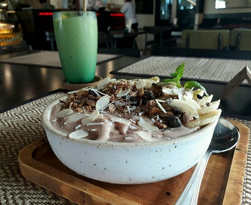 Banana and Cacao Smoothie Bowl at Goodsouls Kitchen in Chiang Mai
