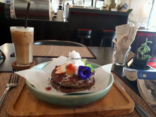 Black sesame pancakes at Goodsouls Kitchen in Chiang Mai